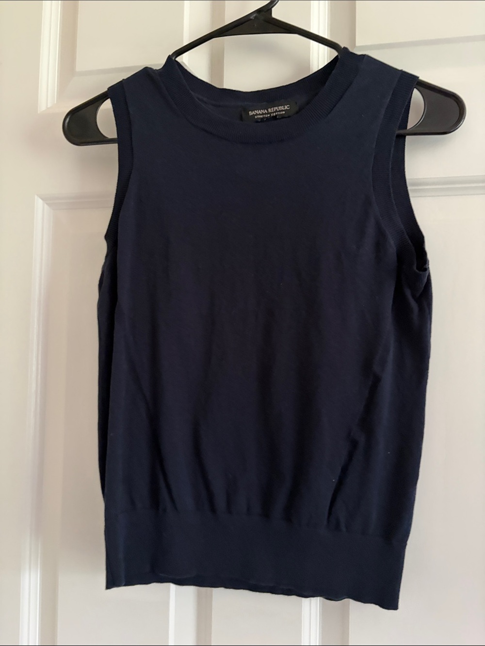 Banana Republic Dark Navy Ribbed Sleeveless Knit Tank
